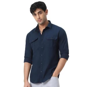 Urbano Fashion Men's Cotton Full Sleeve Regular Fit Casual Solid Shirt